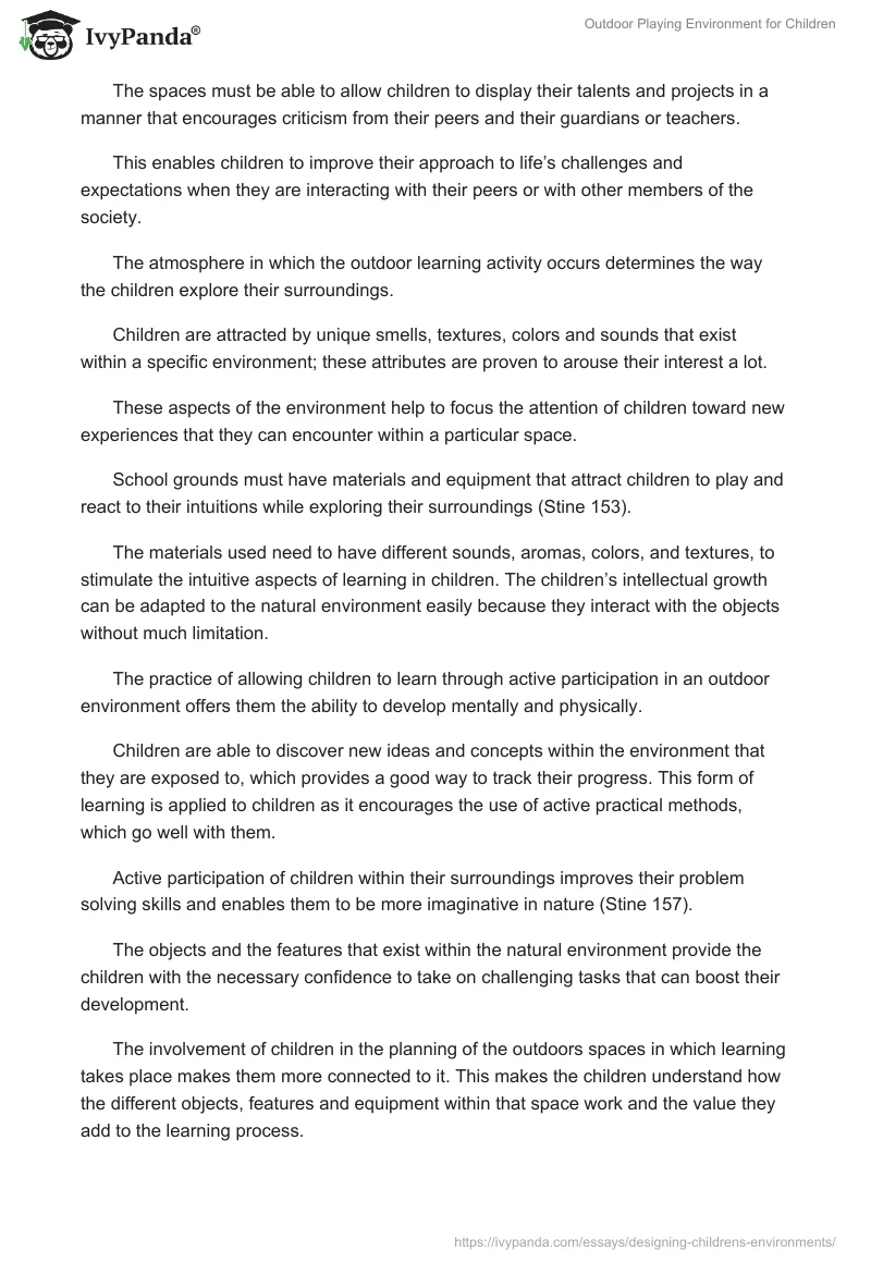 Outdoor Playing Environment for Children. Page 5