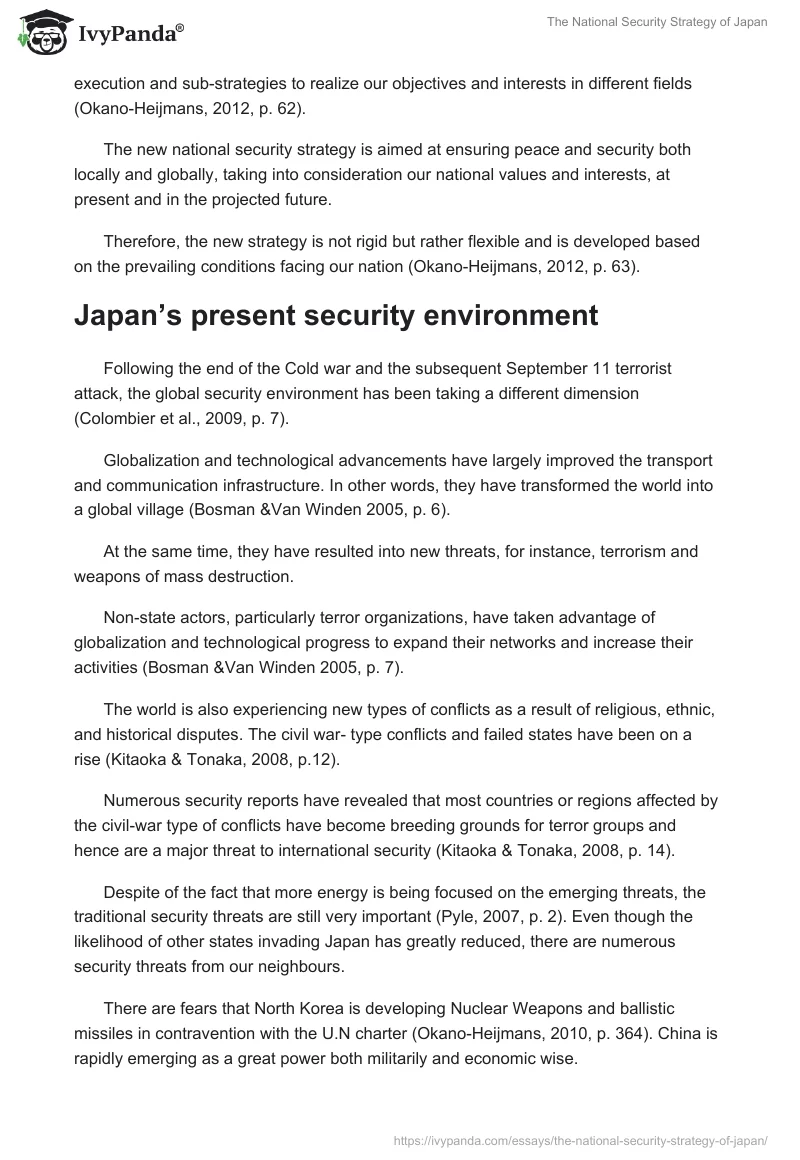 The National Security Strategy of Japan. Page 2