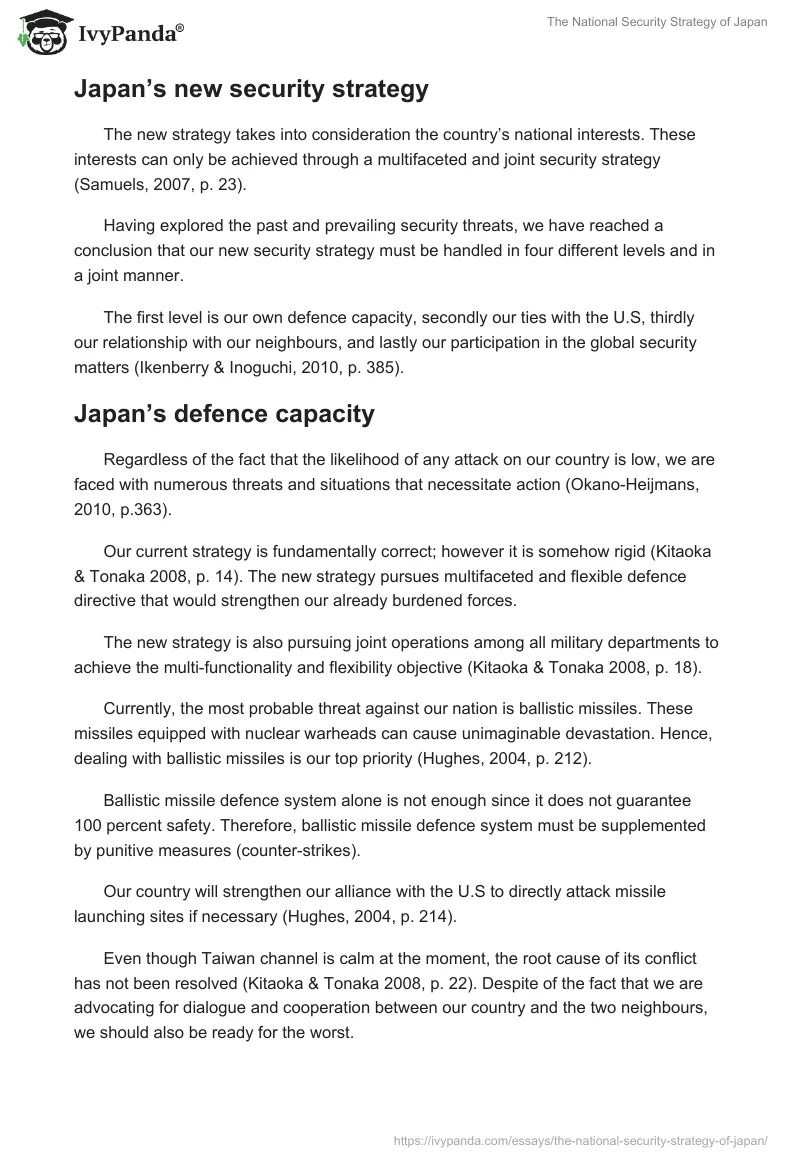The National Security Strategy of Japan. Page 4