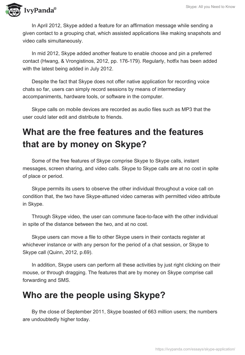 Skype: All you Need to Know. Page 4