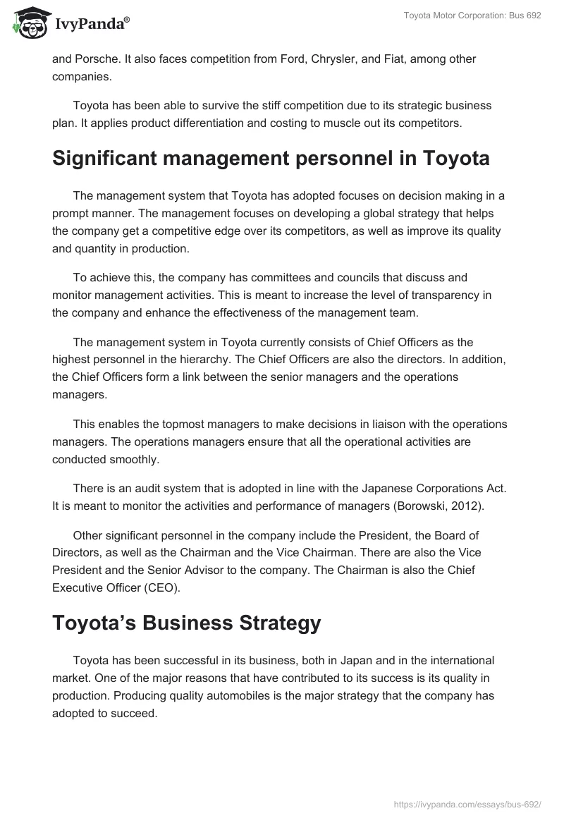 Toyota Motor Corporation. Page 2