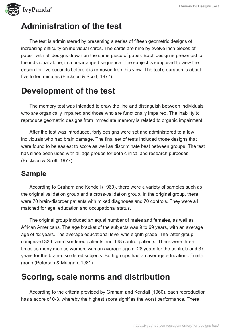 Memory for Designs Test. Page 2
