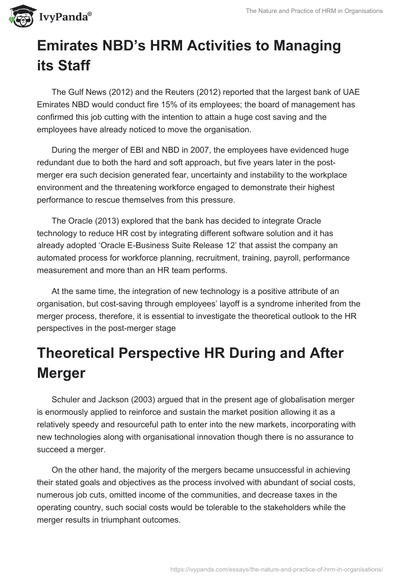The Nature and Practice of HRM in Organisations. Page 2