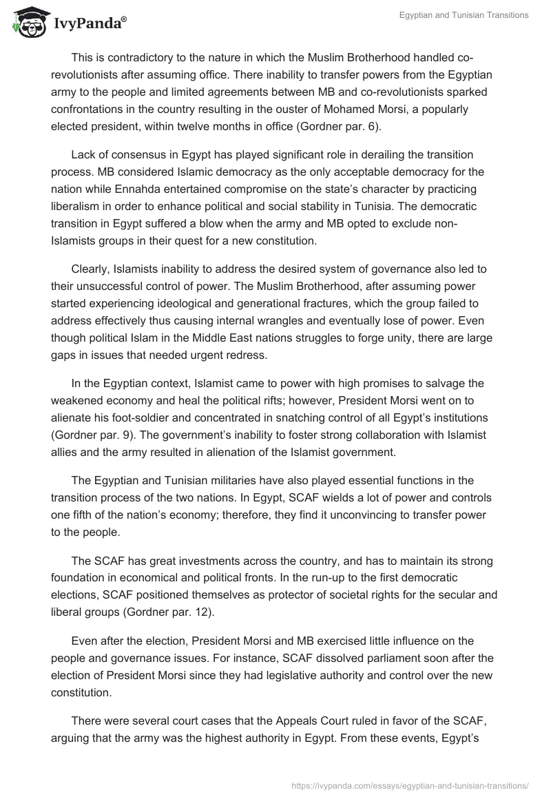 Egyptian and Tunisian Transitions. Page 2
