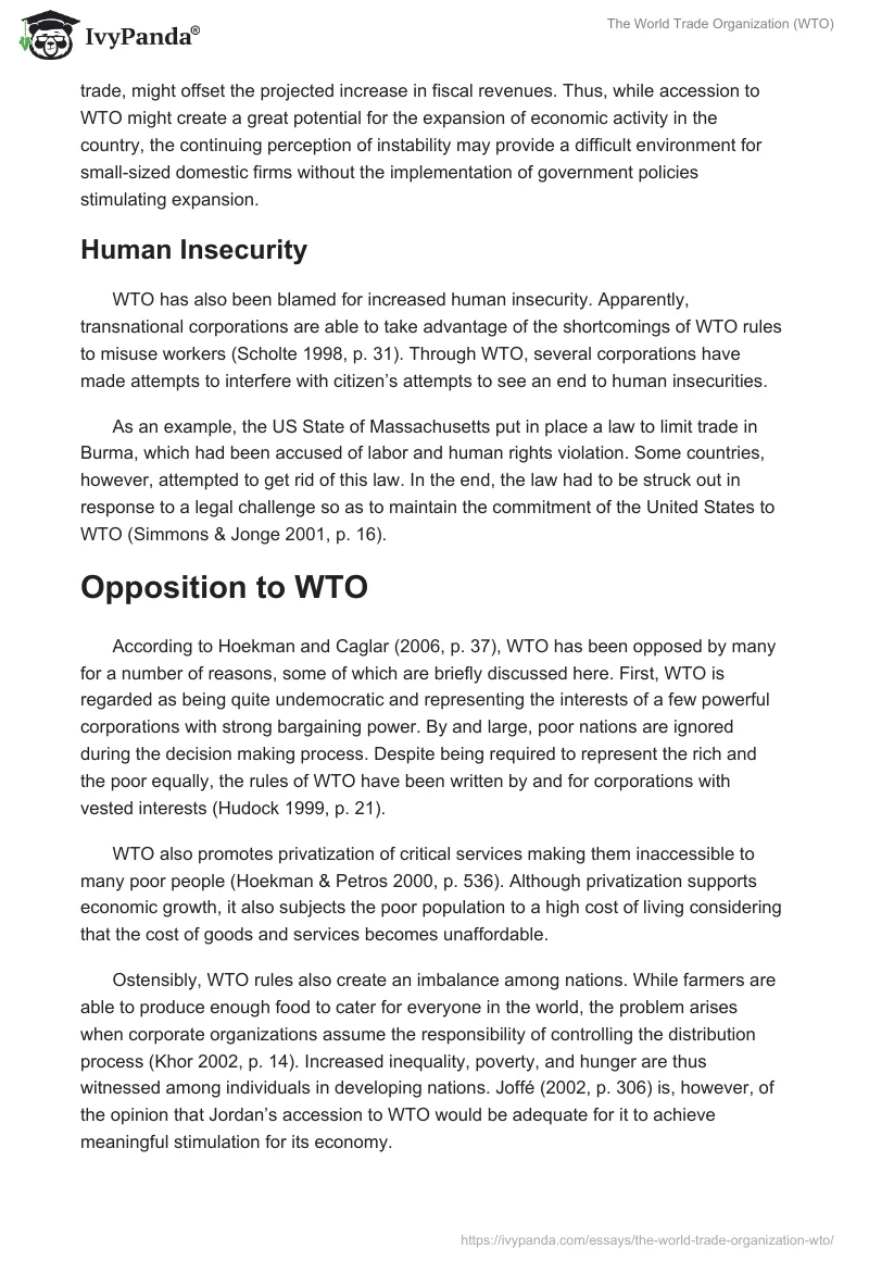 The World Trade Organization (WTO). Page 4