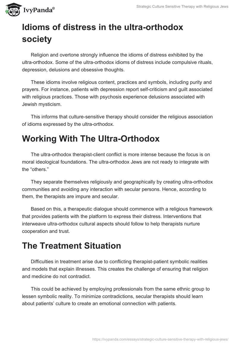Strategic Culture Sensitive Therapy with Religious Jews. Page 3