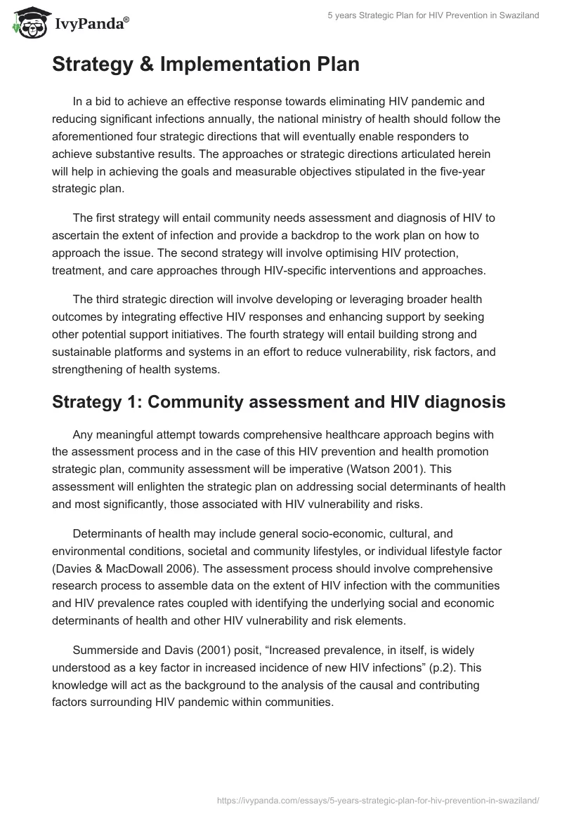 5 Years Strategic Plan for HIV Prevention in Swaziland. Page 4
