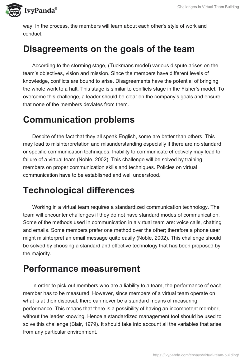 Challenges in Virtual Team Building. Page 2