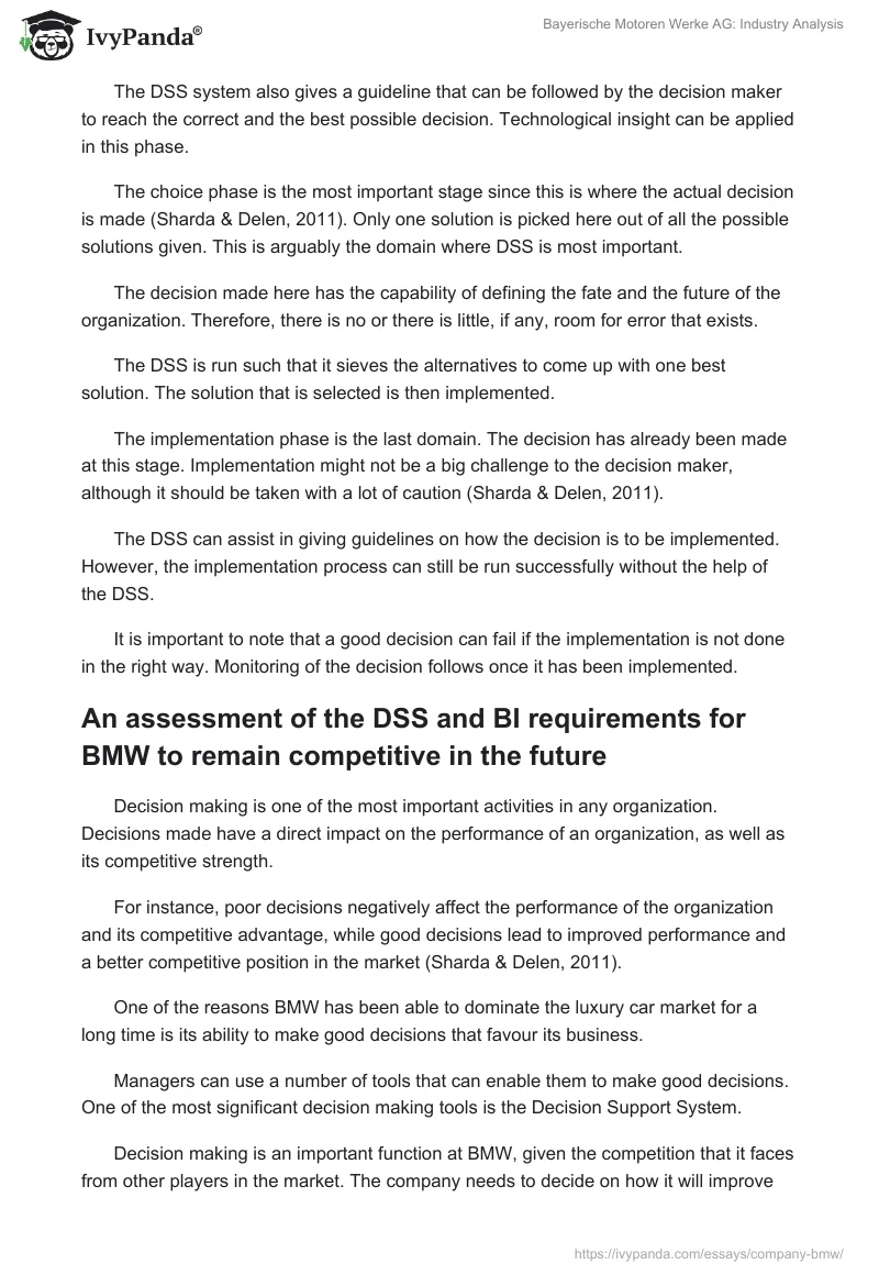 Bayerische Motoren Werke AG: Industry Analysis. Page 5