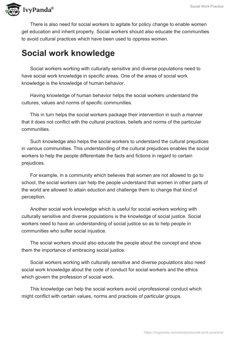Social Work Practice. Page 5