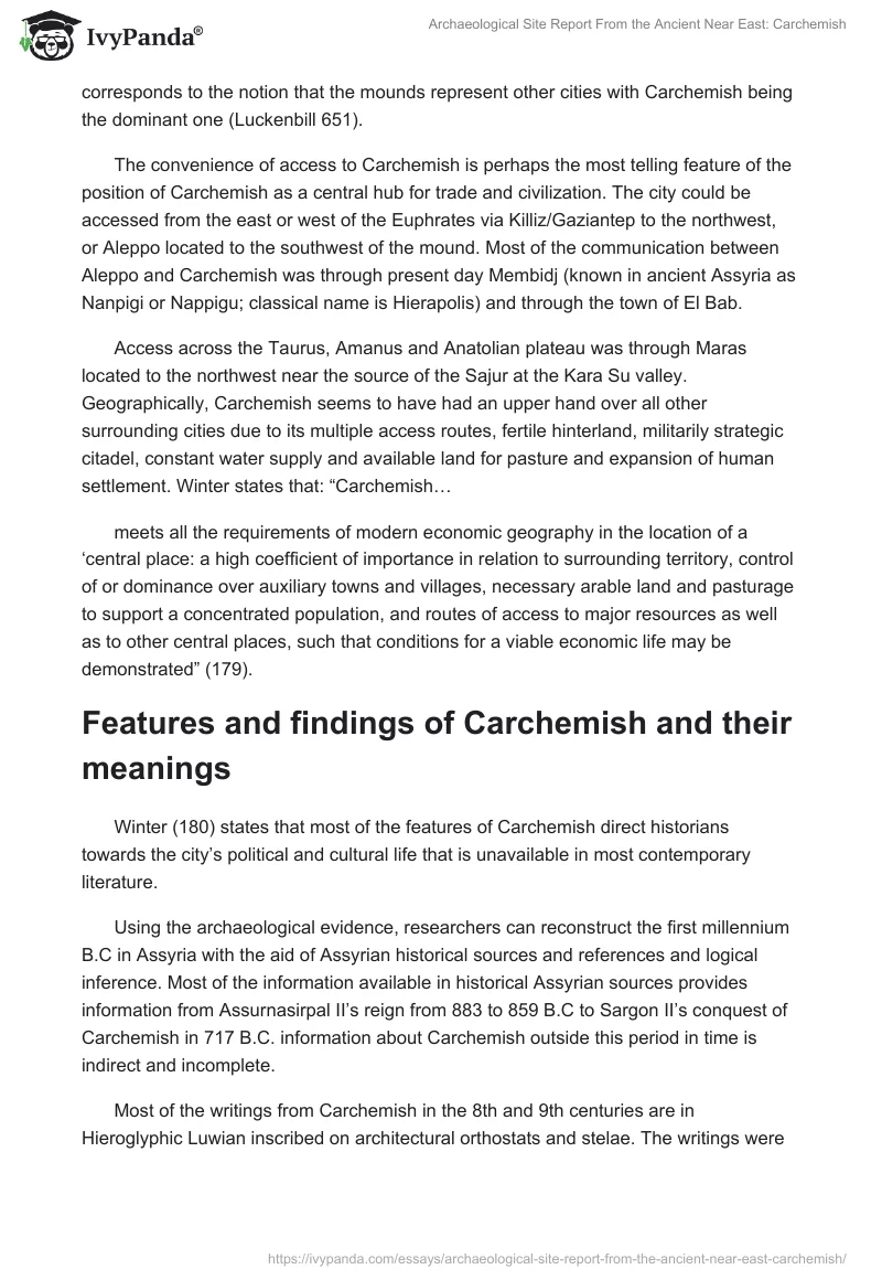 Archaeological Site Report From the Ancient Near East: Carchemish. Page 3