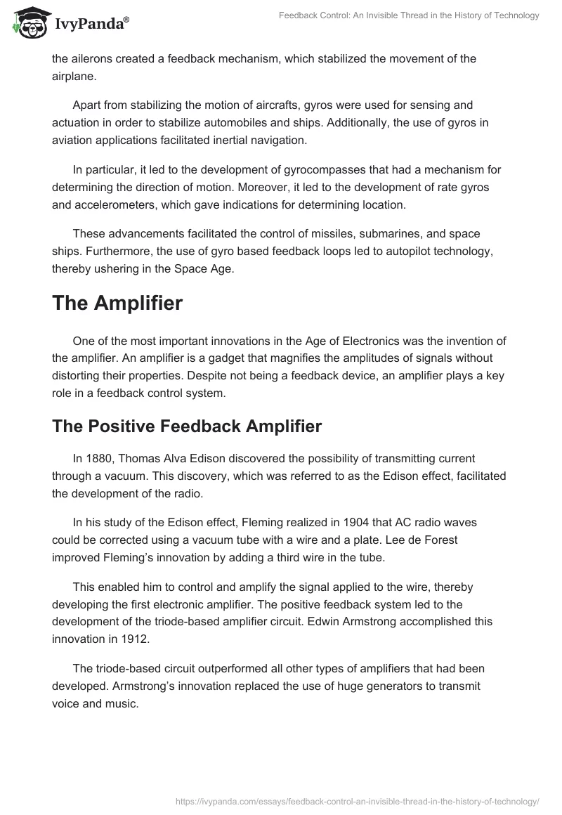 Feedback Control: An Invisible Thread in the History of Technology. Page 4