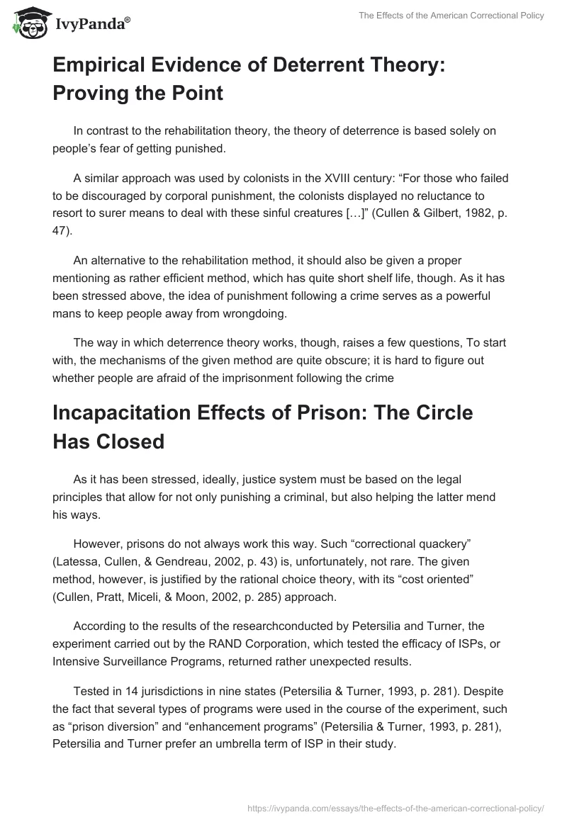 The Effects of the American Correctional Policy. Page 3