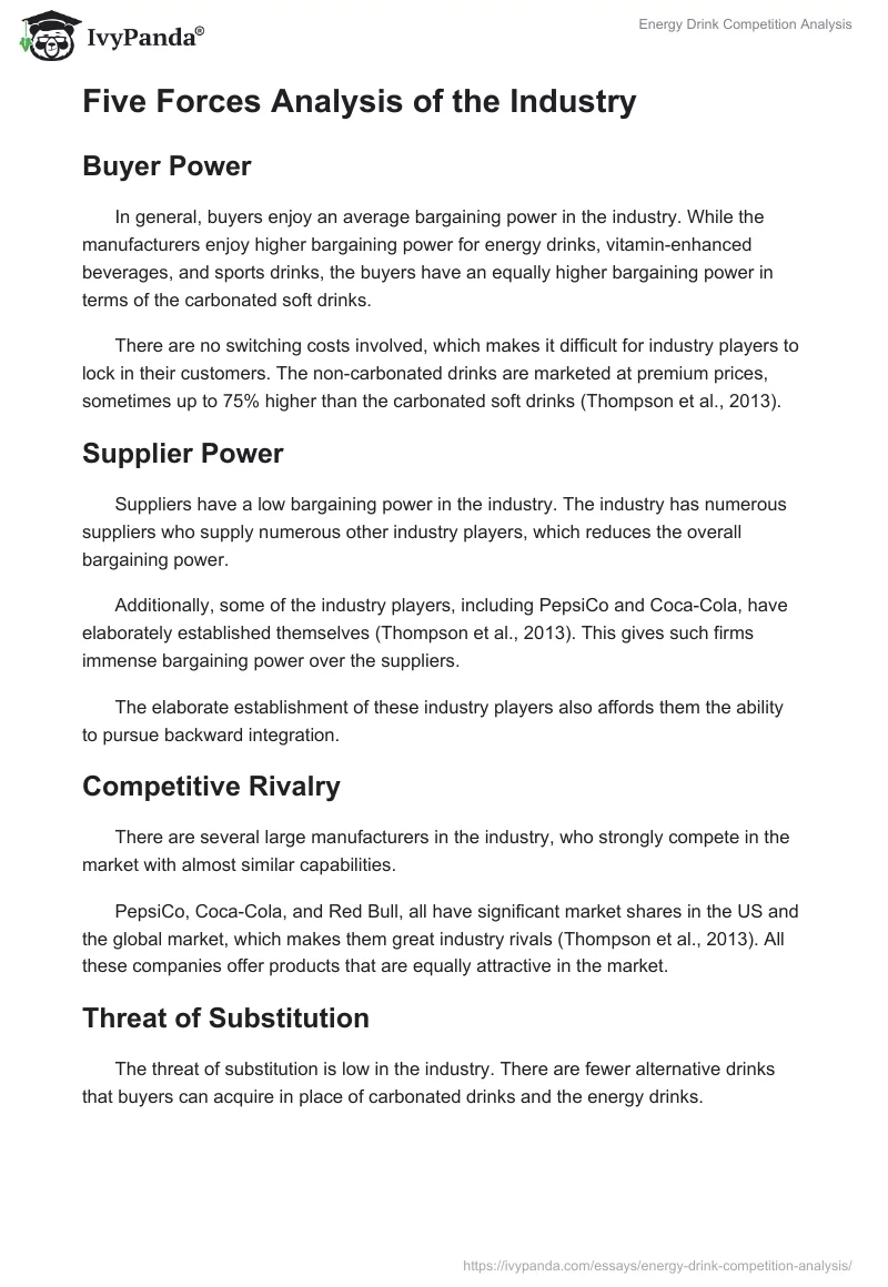 Energy Drink Competition Analysis. Page 2