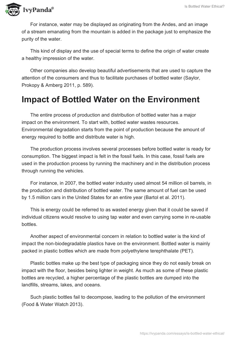 Is Bottled Water Ethical?. Page 3