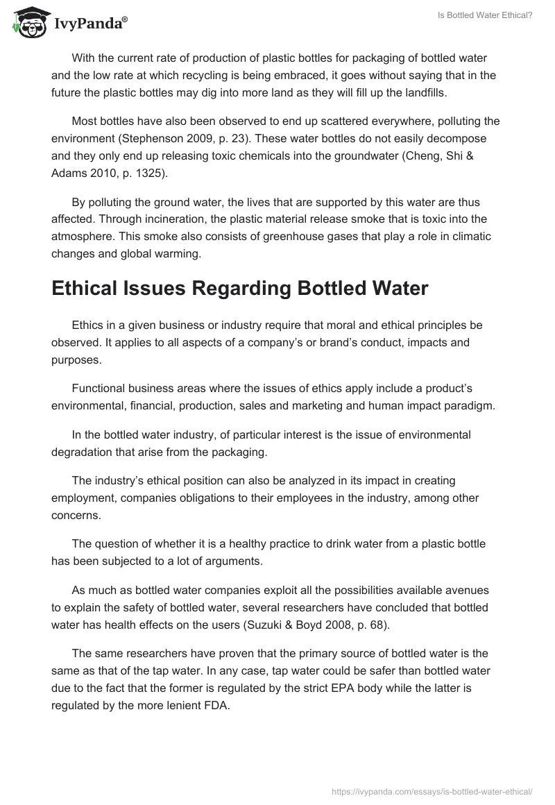 Is Bottled Water Ethical?. Page 4