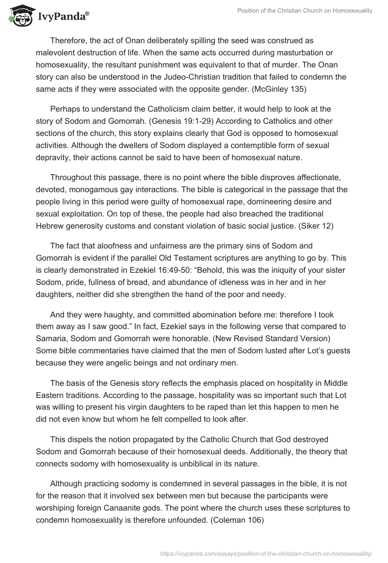 Position of the Christian Church on Homosexuality. Page 4