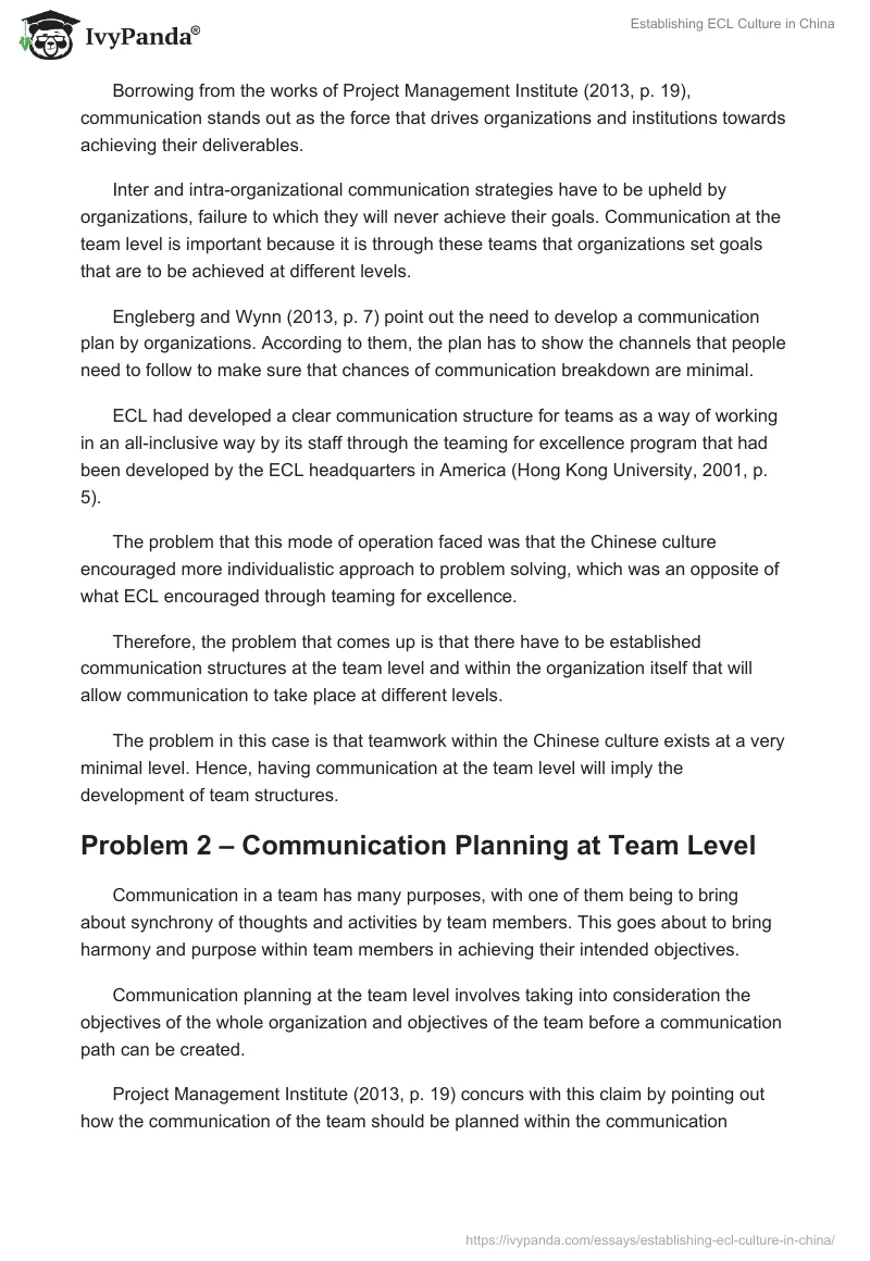 Establishing ECL Culture in China. Page 3