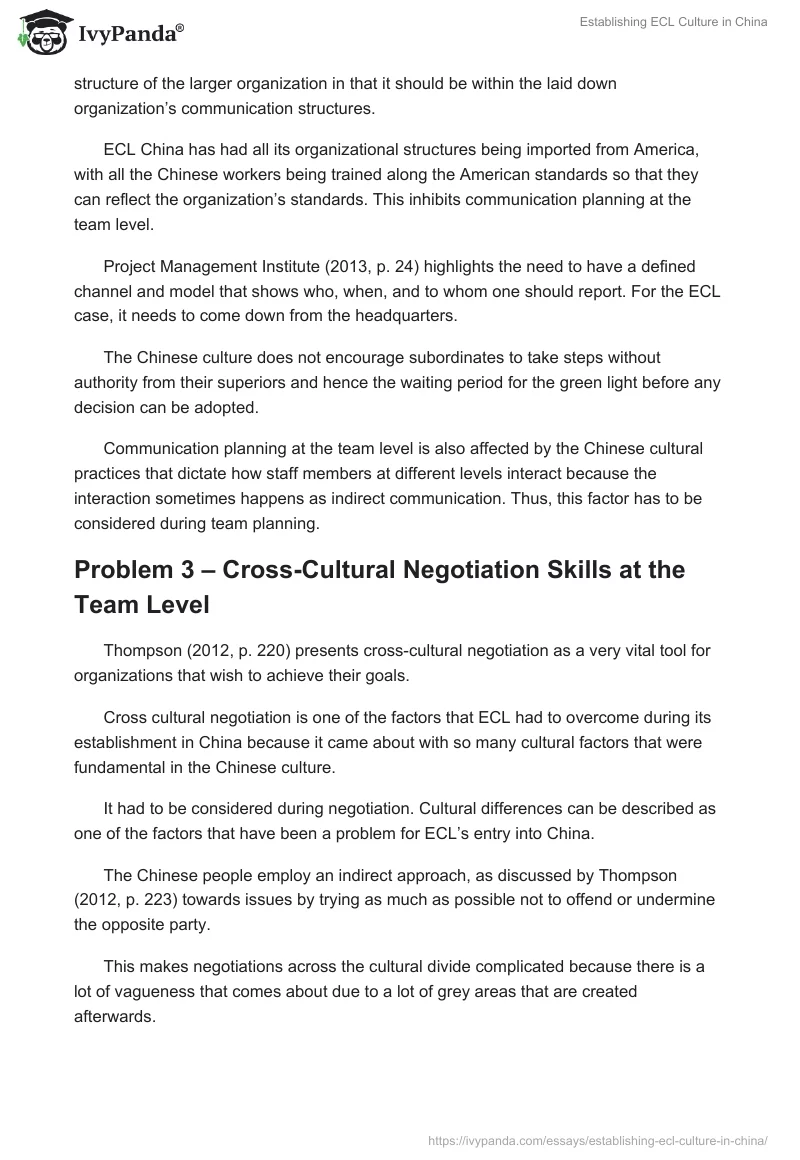 Establishing ECL Culture in China. Page 4