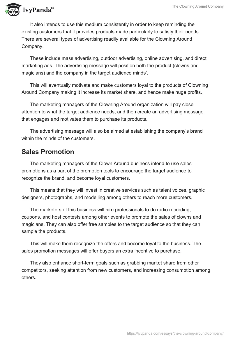The Clowning Around Company. Page 2