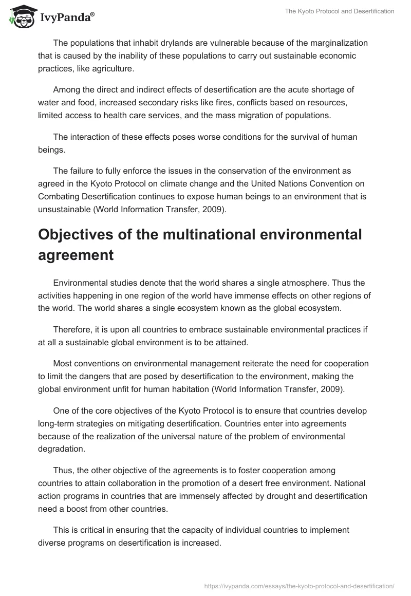 The Kyoto Protocol and Desertification. Page 4