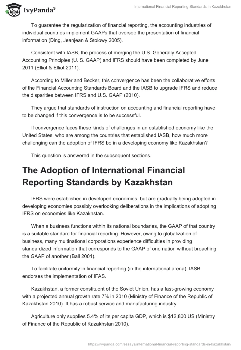 International Financial Reporting Standards in Kazakhstan. Page 3