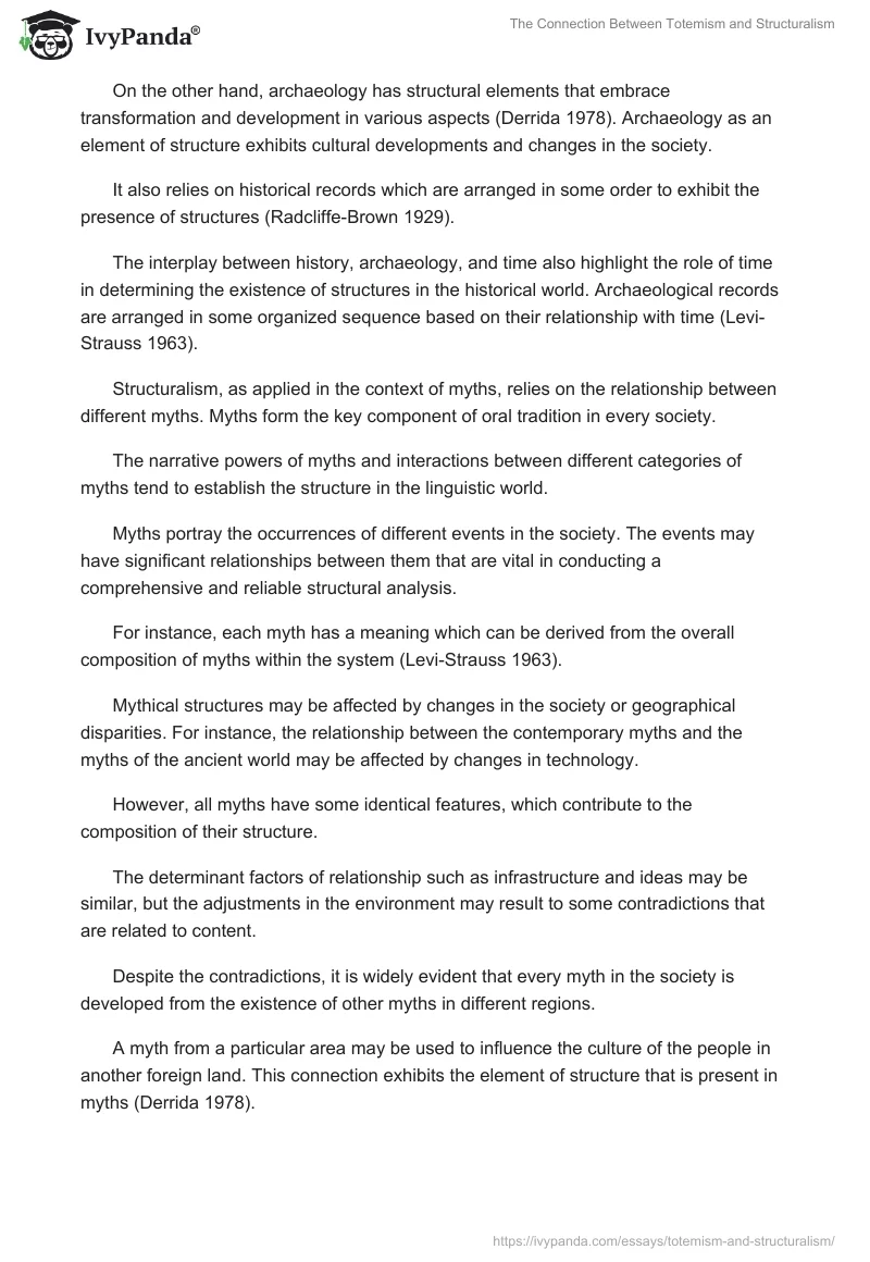 The Connection Between Totemism and Structuralism. Page 4