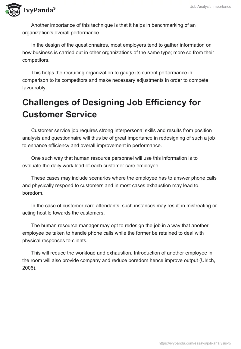 Job Analysis Importance. Page 3