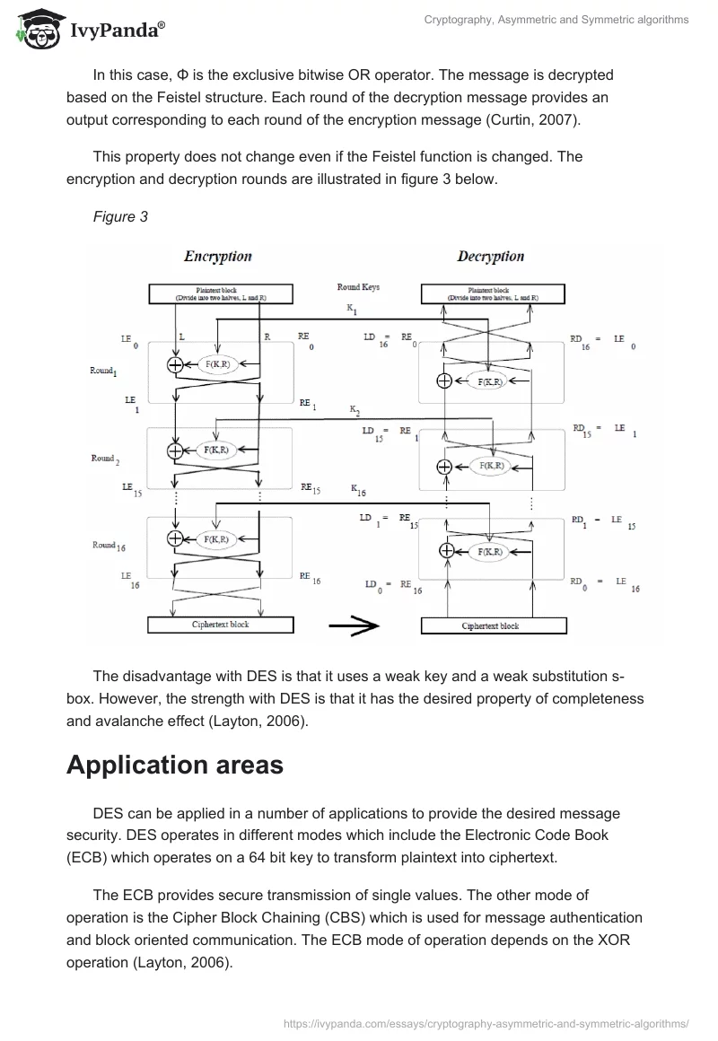 Cryptography, Asymmetric and Symmetric algorithms. Page 5