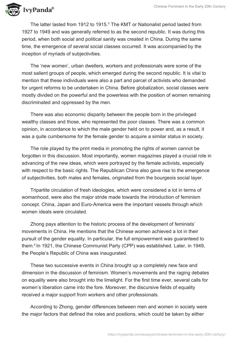 Chinese Feminism in the Early 20th Century. Page 4