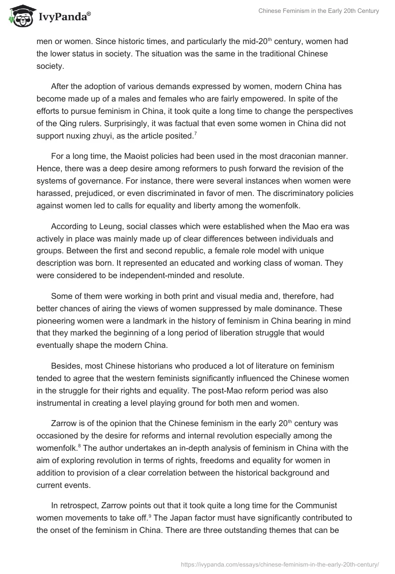Chinese Feminism in the Early 20th Century. Page 5