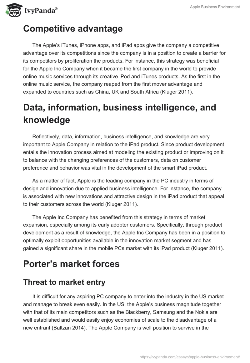 Apple Business Environment. Page 2