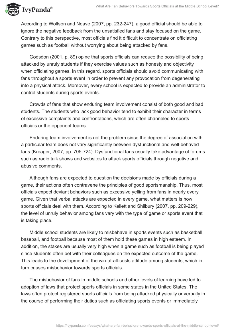 What Are Fan Behaviors Towards Sports Officials at the Middle School Level?. Page 4
