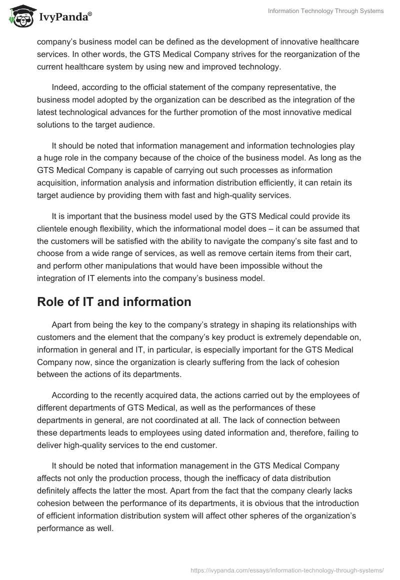Information Technology Through Systems. Page 2
