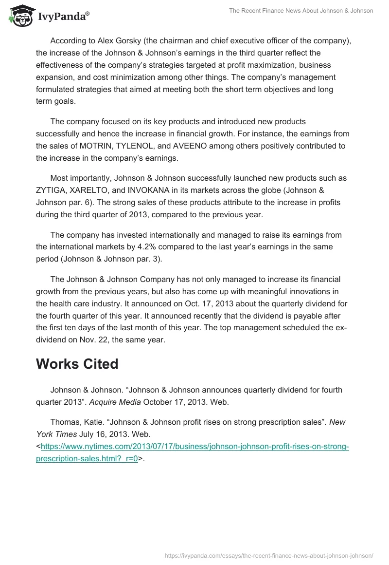 The Recent Finance News About Johnson & Johnson. Page 2