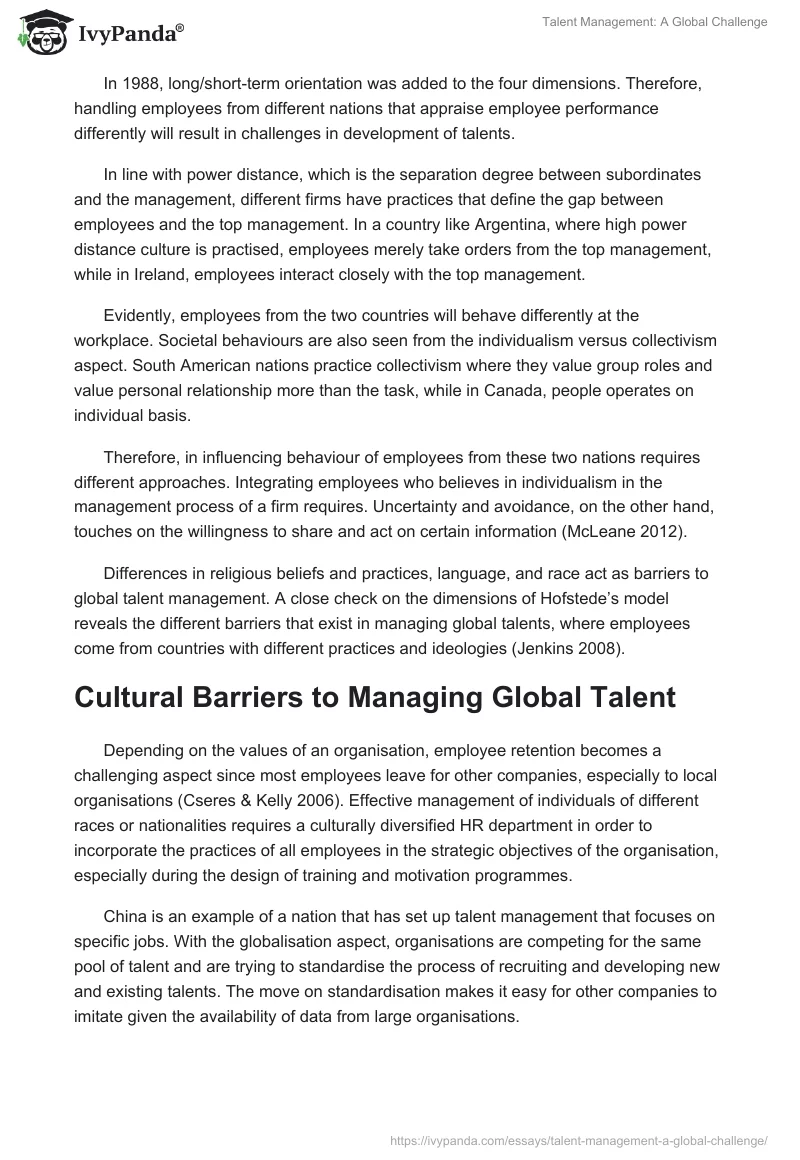 Talent Management: A Global Challenge. Page 3