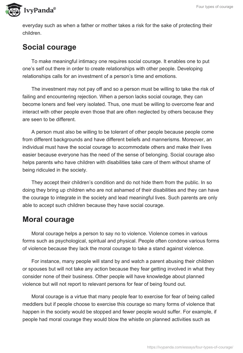 Four Types of Courage. Page 2