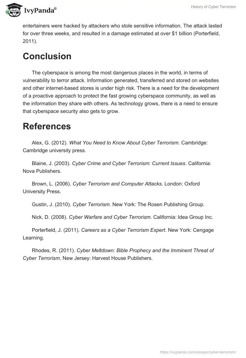 History of Cyber Terrorism. Page 4