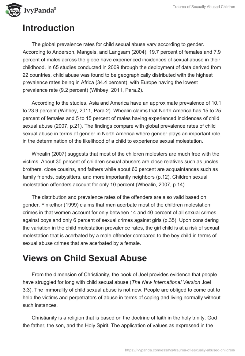 Trauma of Sexually Abused Children. Page 2