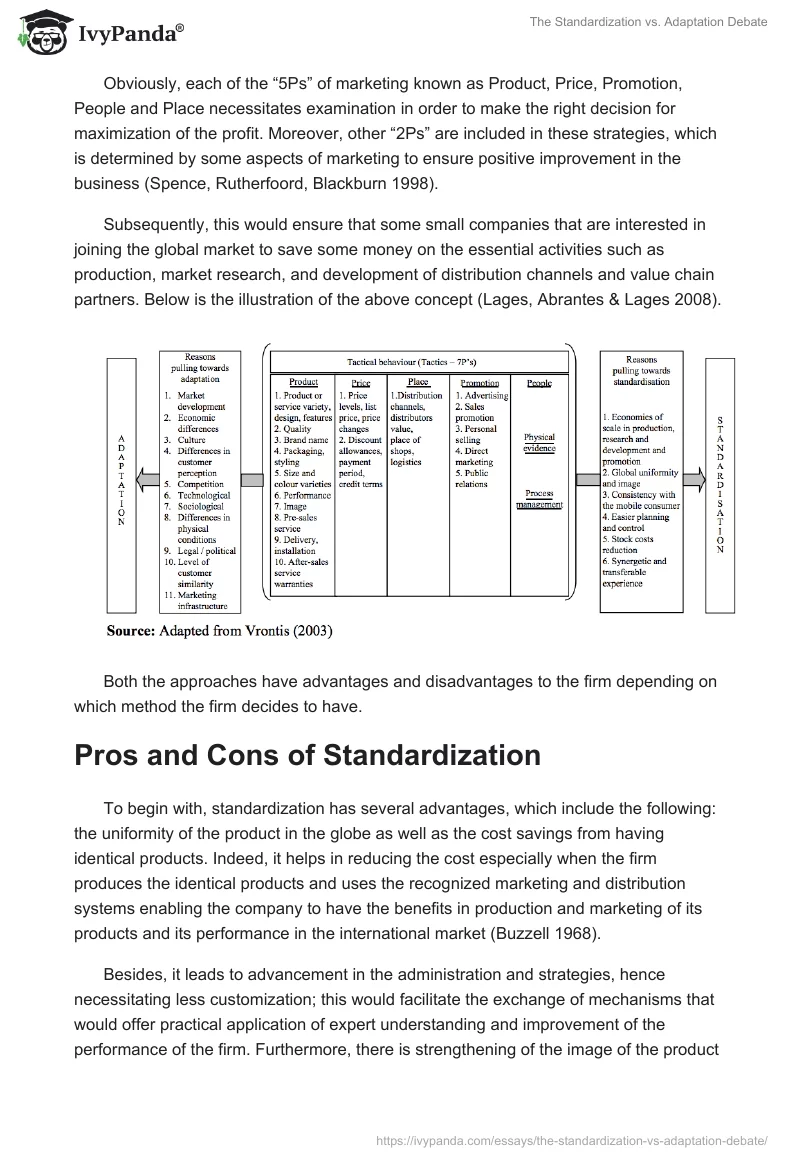 The Standardization vs. Adaptation Debate. Page 3