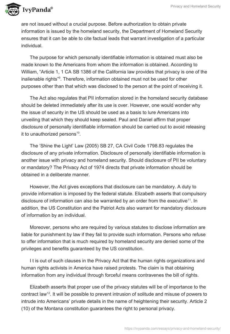 Privacy and Homeland Security. Page 5