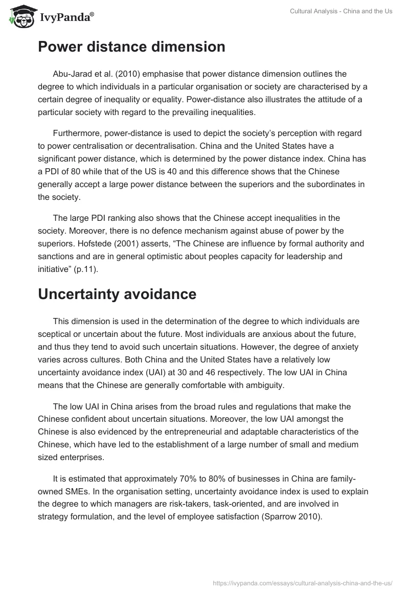 Cultural Analysis - China and the Us. Page 3