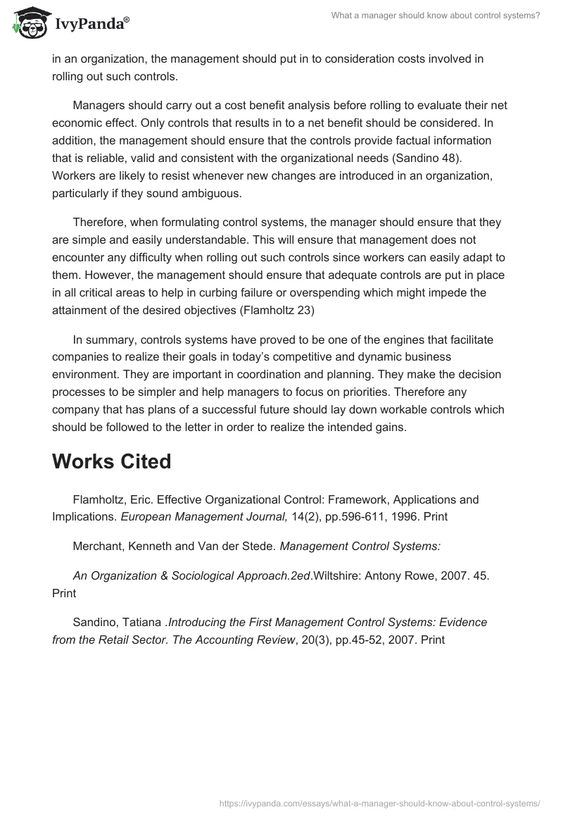 What a manager should know about control systems?. Page 2