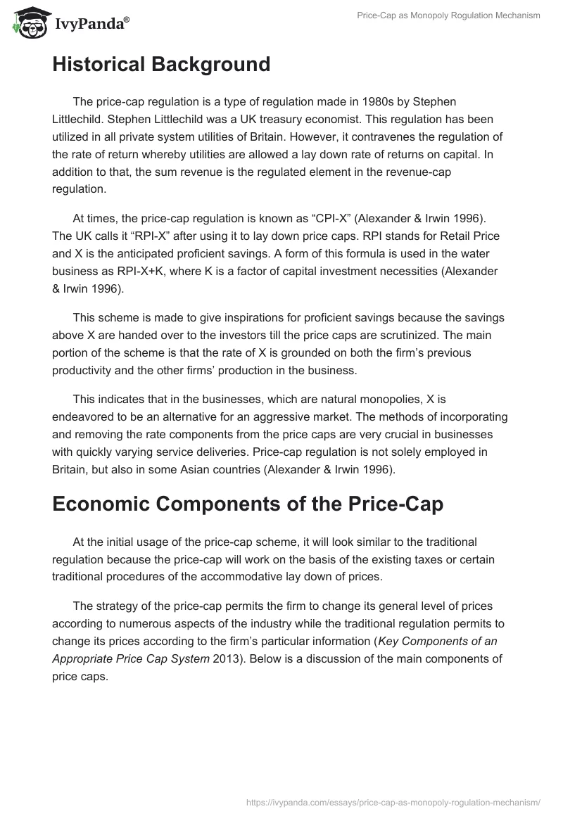 Price-Cap as Monopoly Rogulation Mechanism. Page 2