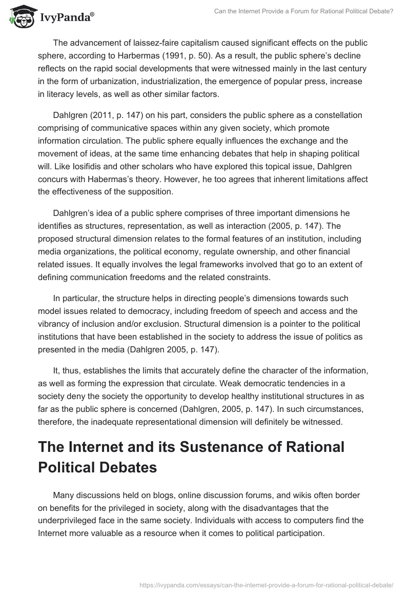 Can the Internet Provide a Forum for Rational Political Debate?. Page 5