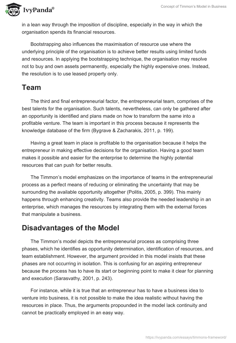 Concept of Timmon’s Model in Business. Page 4