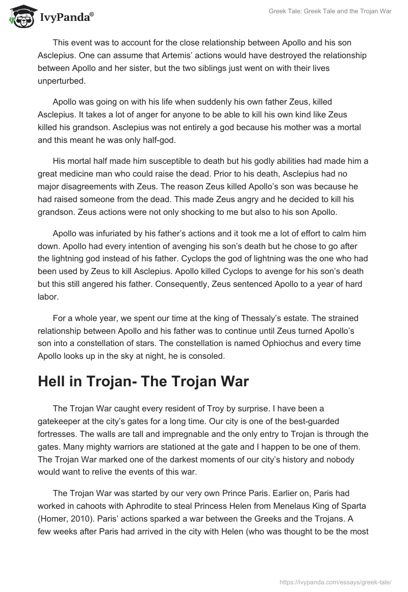 Greek Tale: Greek Tale and the Trojan War. Page 2