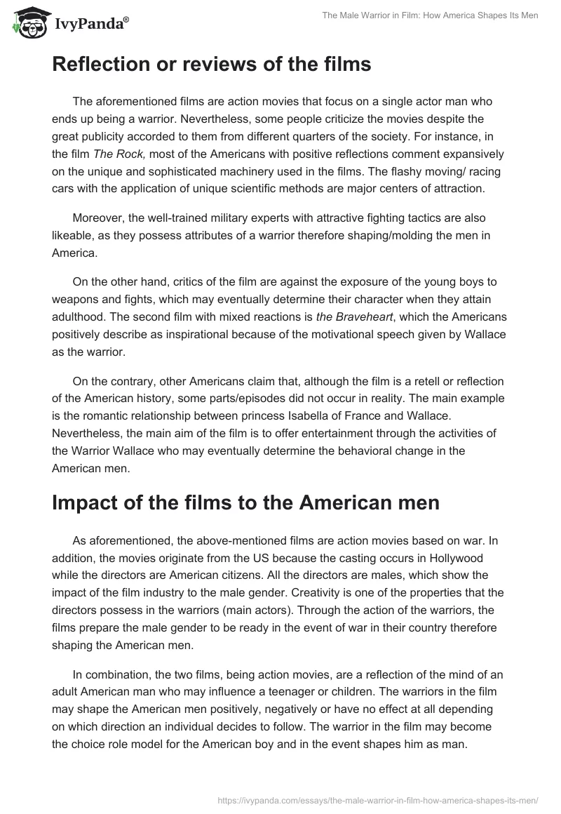 The Male Warrior in Film: How America Shapes Its Men. Page 2