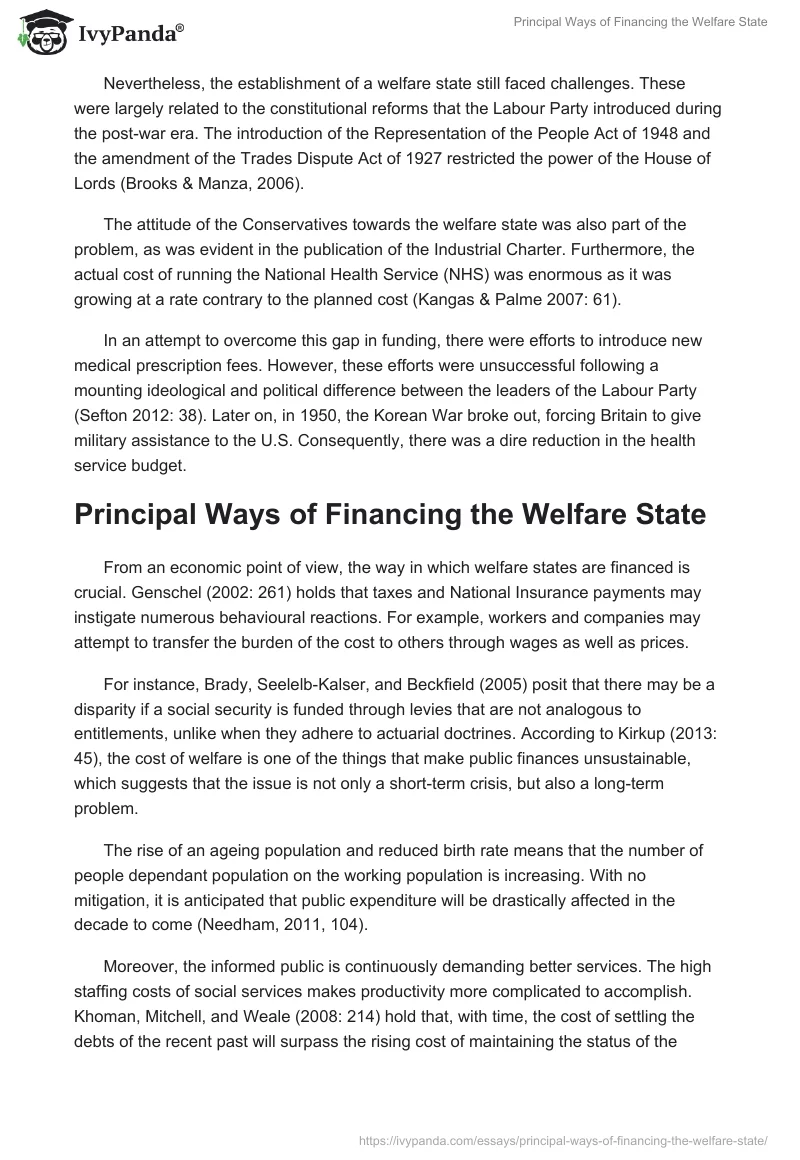 Principal Ways of Financing the Welfare State. Page 3