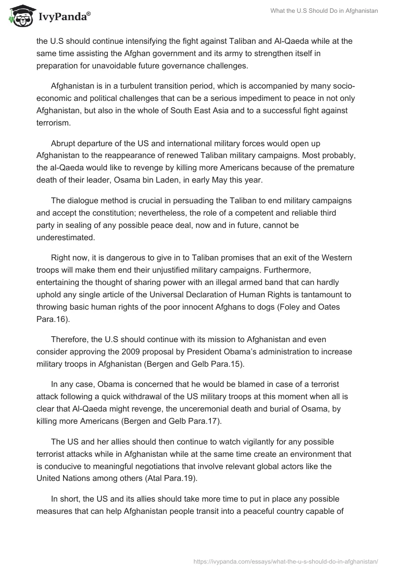 What the U.S. Should Do in Afghanistan. Page 3